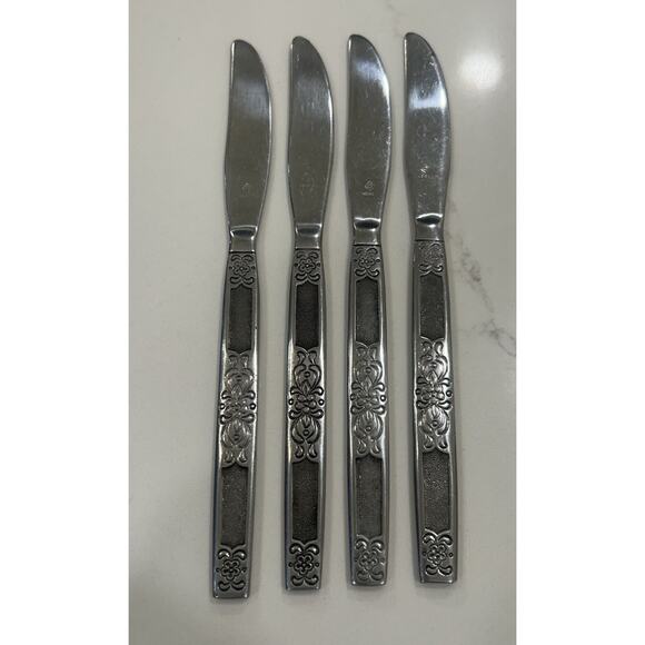 Oneida Other - Vtg Oneida Silver Northland Moon Dance Set of 4 Dinner Knives 8” Flatware Lot